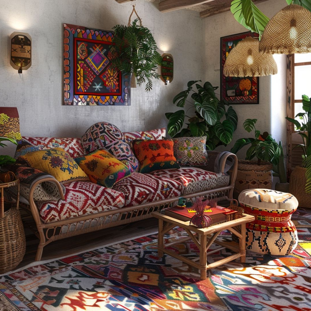 24 Bohemian Interior Design Ideas: Embrace Eclectic Style And Vibrant ... pertaining to How to Blend Textures and Colors for Authentic Boho Interior Design