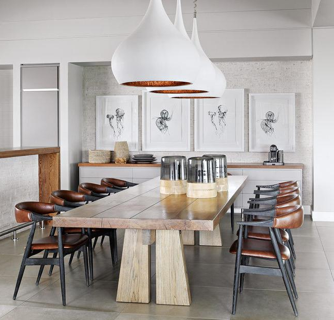 Natural Materials and Textures in Current Dining Room Furniture Design