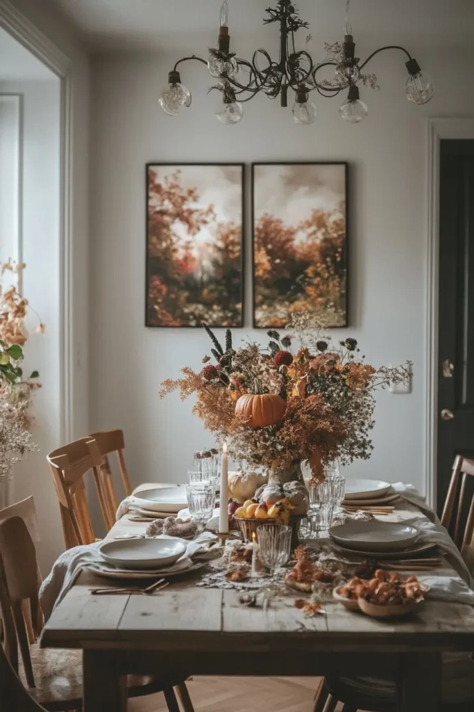 41 Fall Dining Room Table Decor Ideas - Edward George throughout Dining Room Table Decorating Ideas For Fall