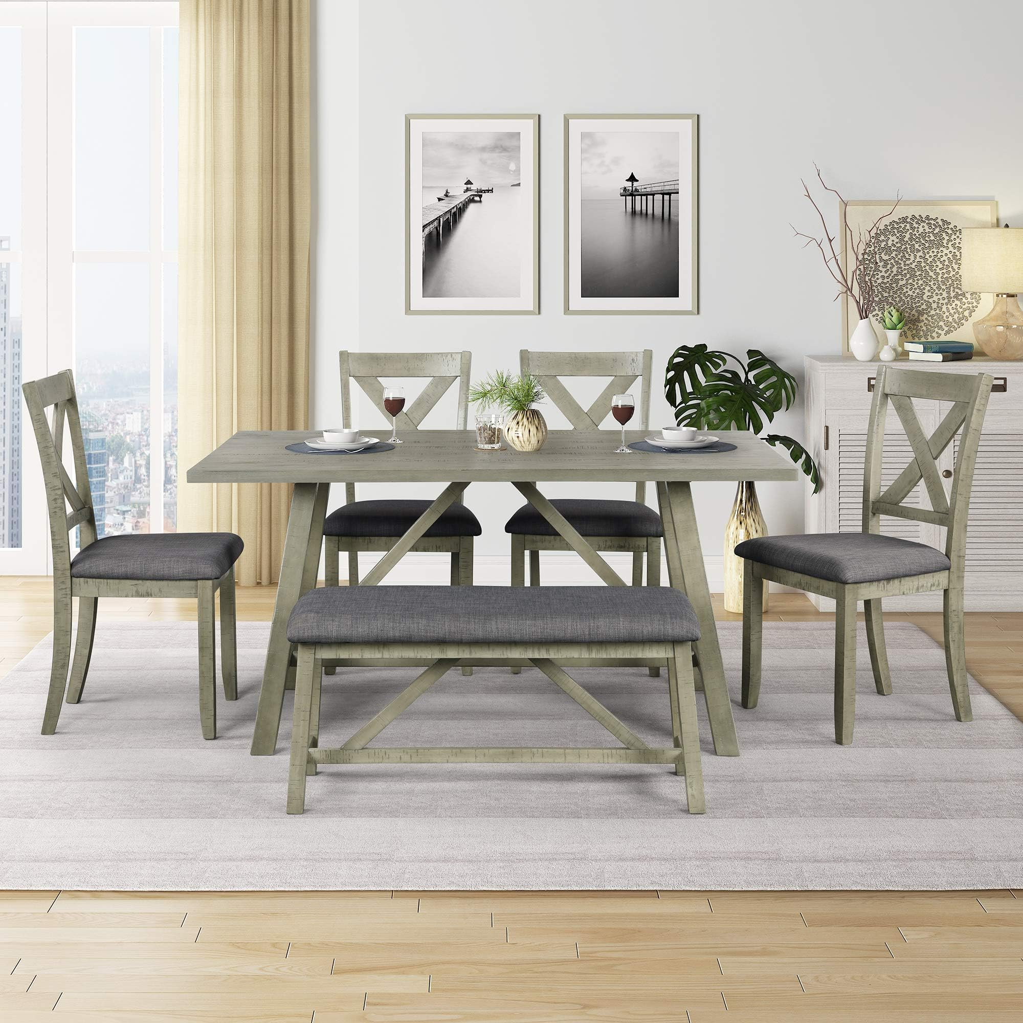 Popular Materials and Construction Techniques for Rustic Dining Tables with Bench