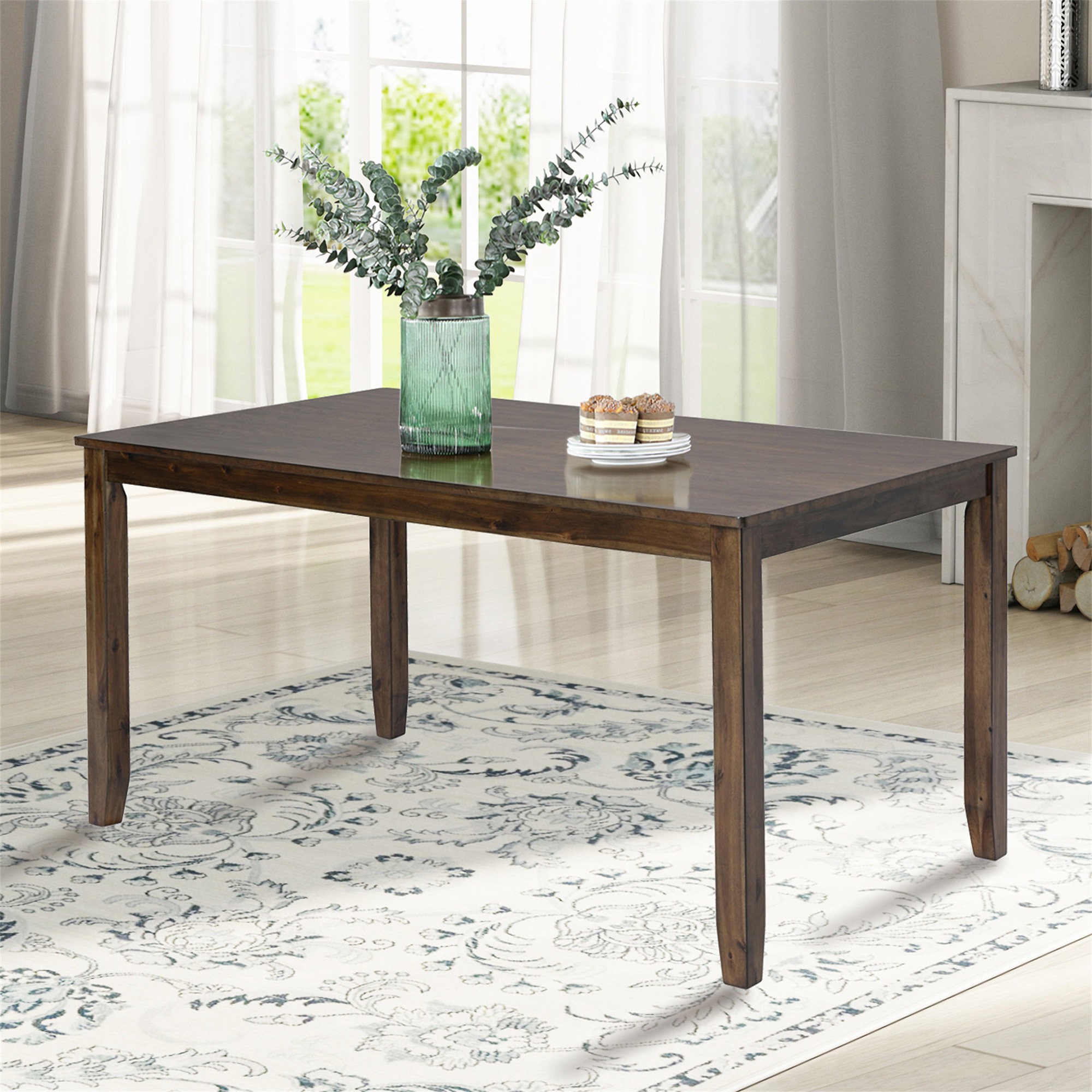 Lark Manorâ„¢ Wooden Dining Rectangular Table (Only Tables, No Chairs ... pertaining to Dining Room Table No Chairs