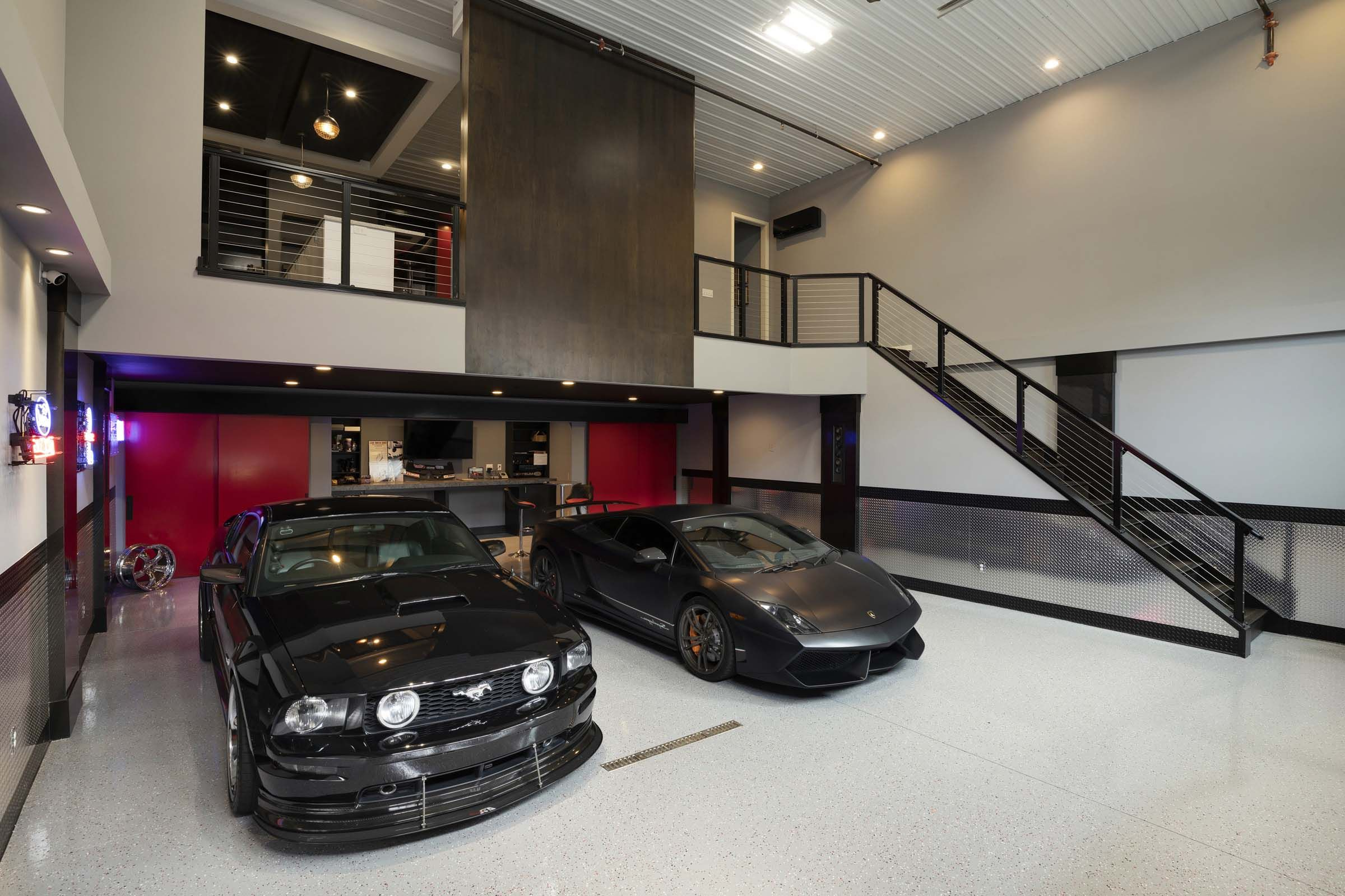 Sleek Medina Garage Condo Remodel | Gonyea Transformations | Garage ... with regard to 2 Car Garage Interior Design Ideas