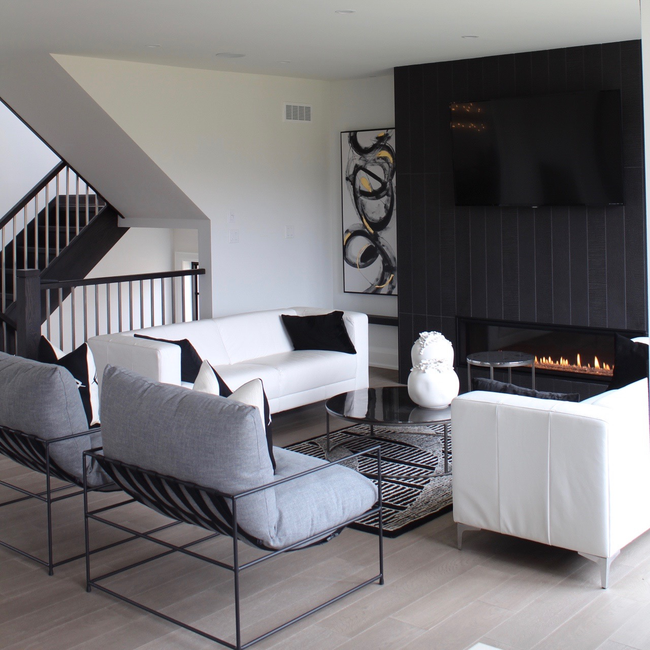 Striking Black And White Interior Design Inspiration - Harlow & Thistle pertaining to Black and white interior design trends that never go out of style