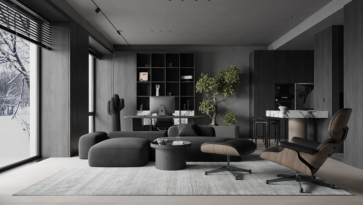 Two Black Interiors That Show Dark Decor In A Great Lightinterior ... intended for Black interior design trends that elevate any room from ordinary to extraordinary