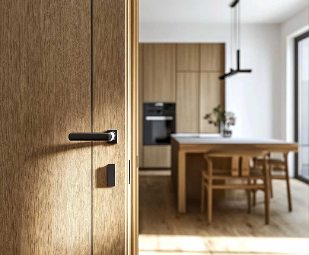 10+ Sleek Modern Kitchen Door Design Concepts For A Minimalist Space ... inside From Traditional to Trendy: The Evolution of Kitchen Door Design