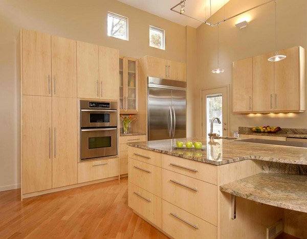 15 Contemporary Wooden Kitchen Cabinets | Home Design Lover inside Modern Kitchen With Wood Cabinets