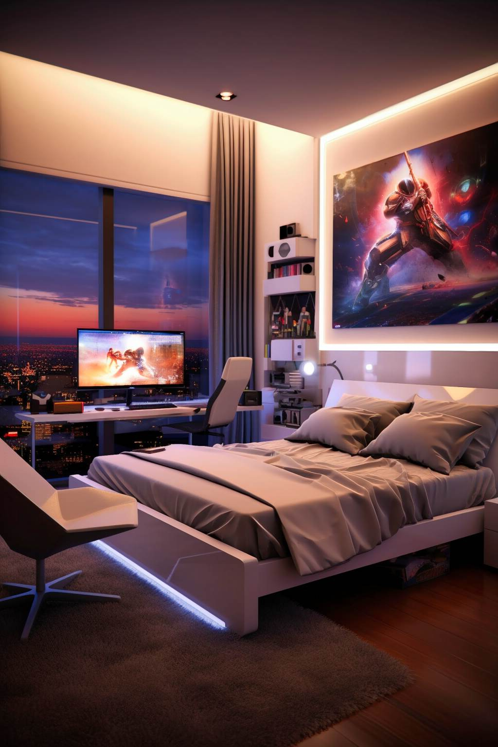 15 Gaming Bedroom Designs To Inspire Your Next Redecoration intended for Designing a gaming room that works for everyone in the house