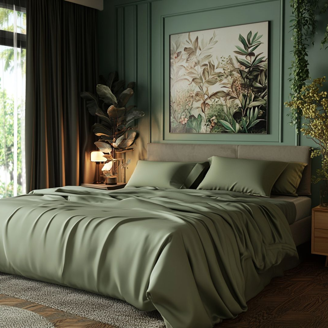 15 Serene Green Bedroom Ideas: Transform Your Space Into A Natural ... regarding Natural Materials and Sustainable Choices: How to Design an Eco-Friendly Bedroom
