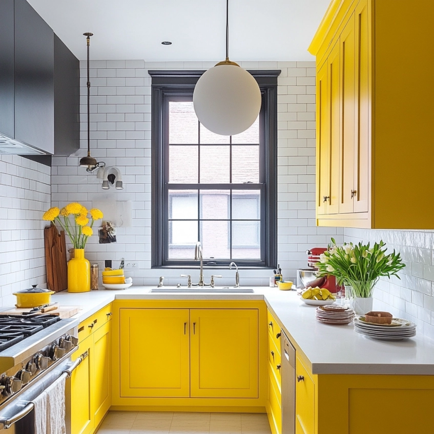 20 Best Yellow Kitchen Cabinets Ideas regarding How yellow cabinets can brighten any kitchen space effectively