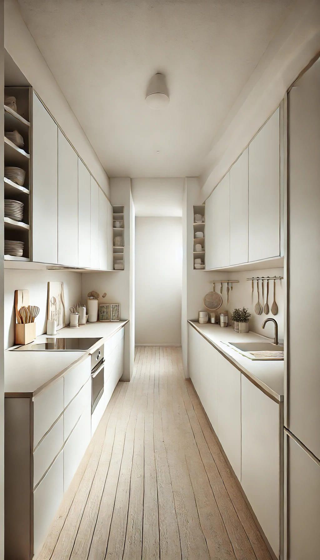 20 Brilliant Narrow Kitchen Ideas To Maximize Space (2025) | Galley ... with Smart Storage Solutions for Long Narrow Kitchen Layouts