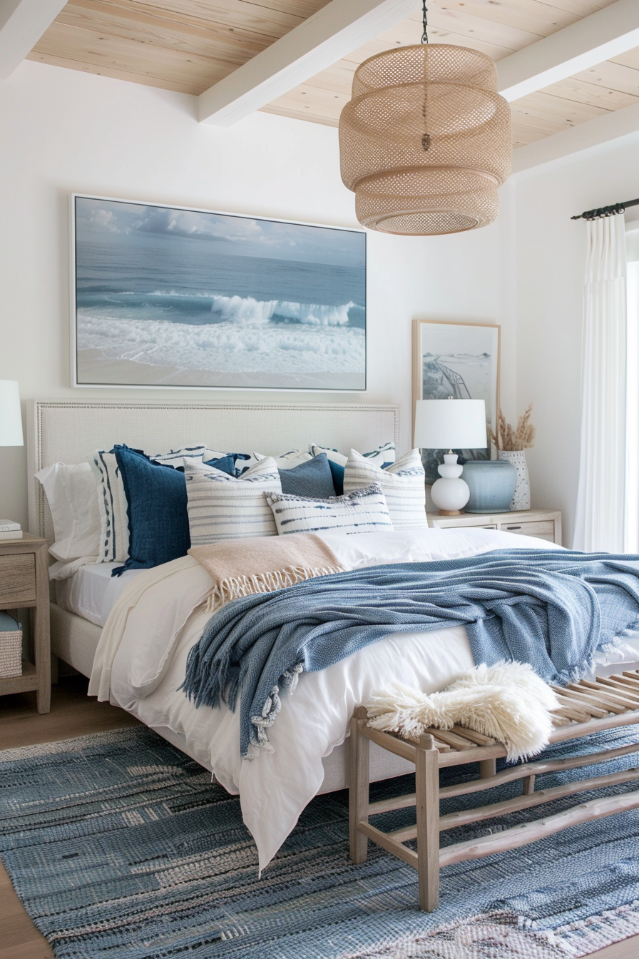 20+ Coastal Bedroom Ideas That Bring The Beach To Your Home for Coastal Bedroom Design Ideas