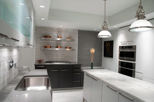 20 Contemporary Floating Shelves In The Kitchen | Home Design Lover for Expert tips for installing floating shelves that actually work in modern kitchens