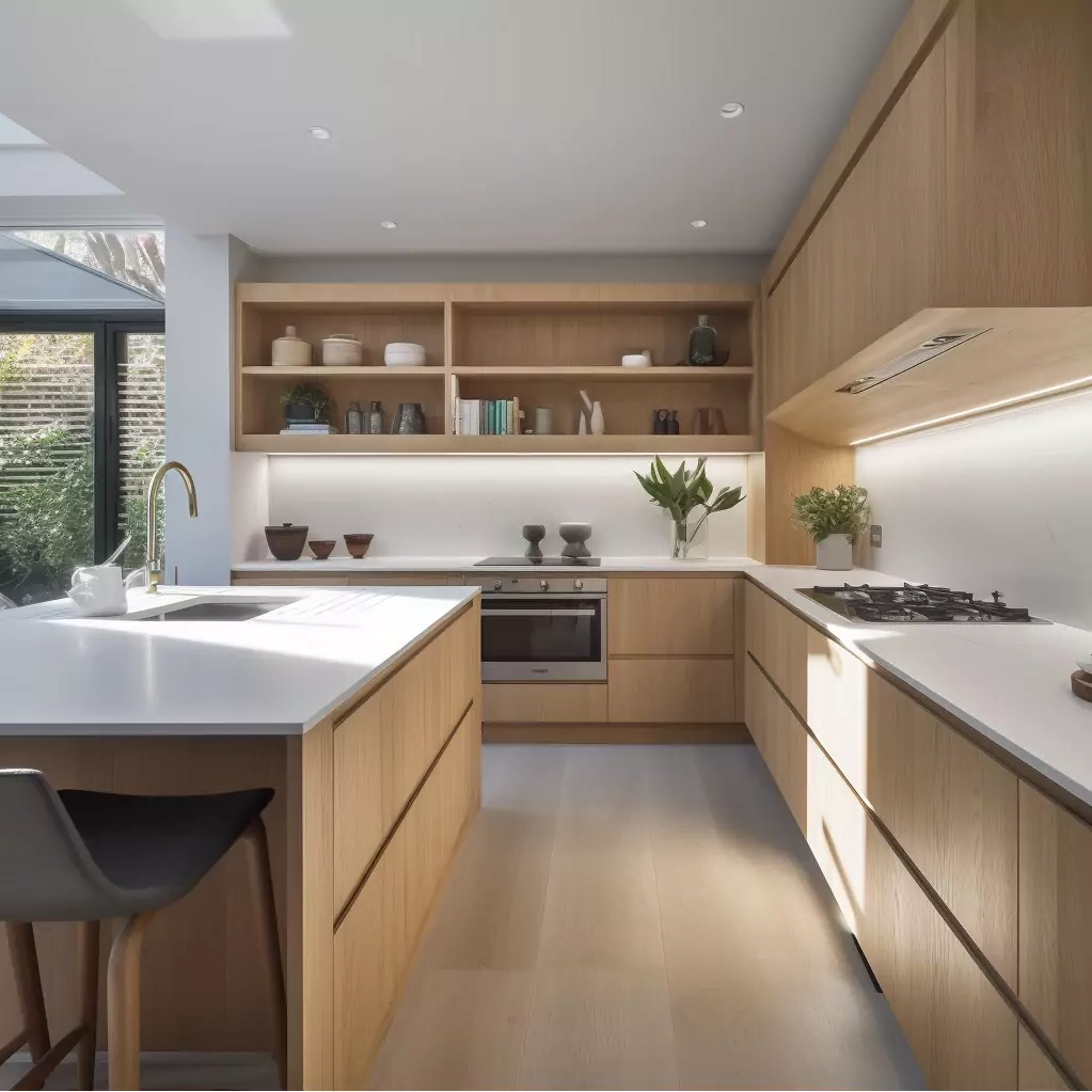 Modern kitchen trends that celebrate the natural beauty of oak wood grain