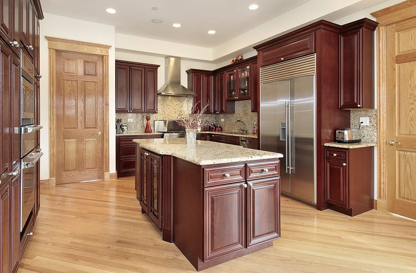 25 Cherry Wood Kitchens (Cabinet Designs &amp;amp; Ideas) - Designing Idea with regard to Kitchen Ideas Cherry Cabinets