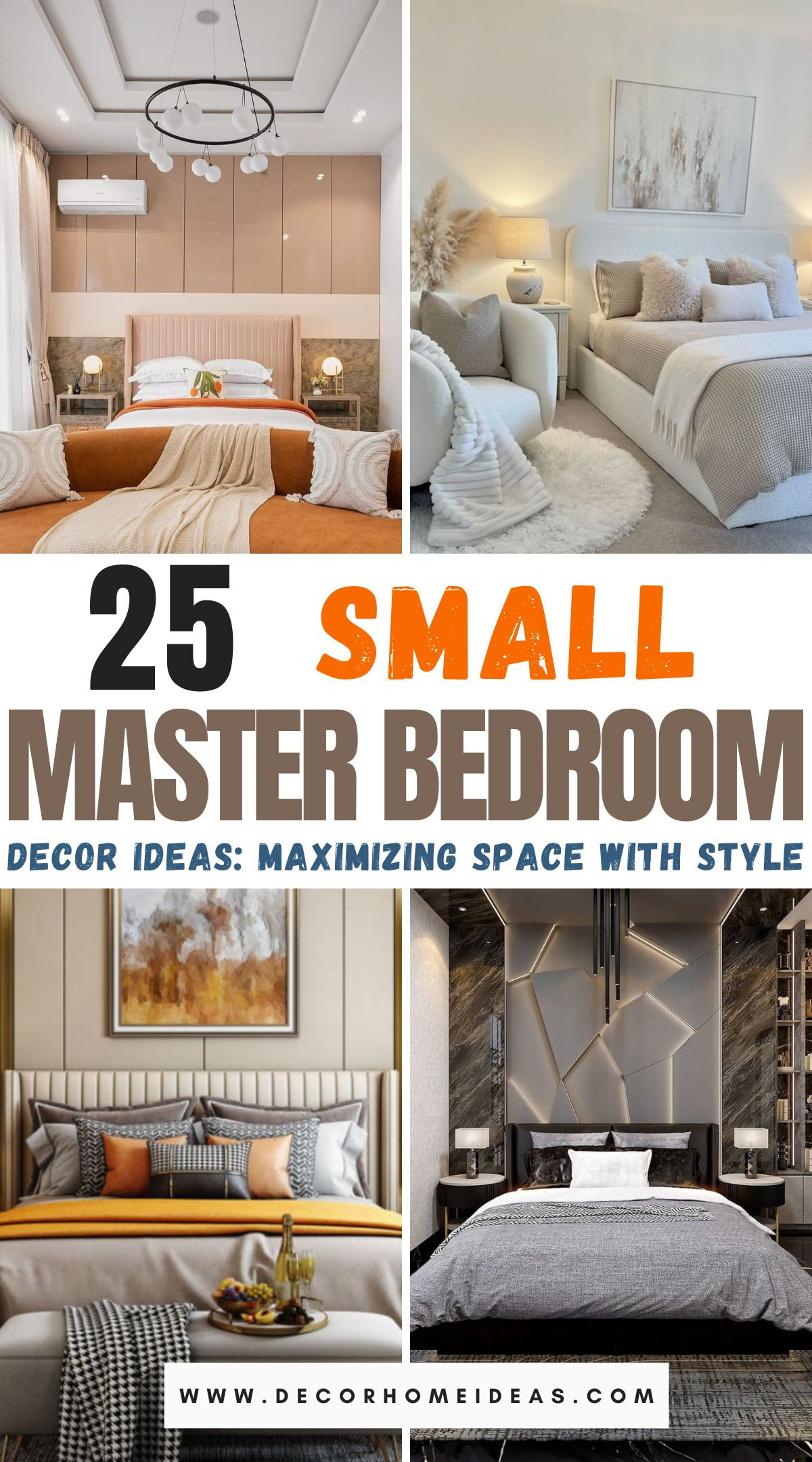 25 Small Master Bedrooms Decor Ideas: Maximizing Space With Style for Small Masters Bedroom Design Ideas