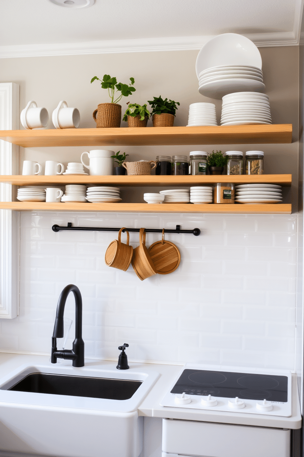 25+ Stylish Open Shelves Kitchen Design Ideas For A Modern Home ... within Balancing aesthetics and practicality in modern kitchen open shelf configurations
