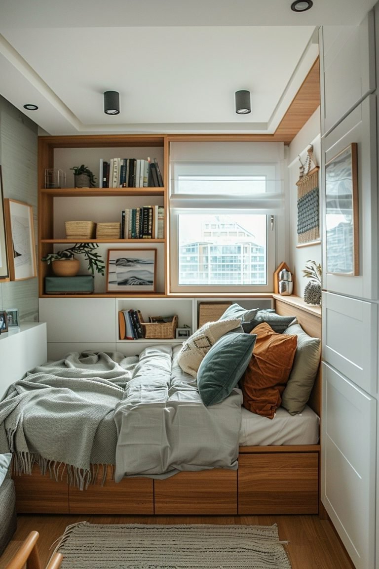 29 Tiny Bedroom Ideas To Maximize Your Space With Style - Courtneys World for Tiny Bedroom Design Ideas