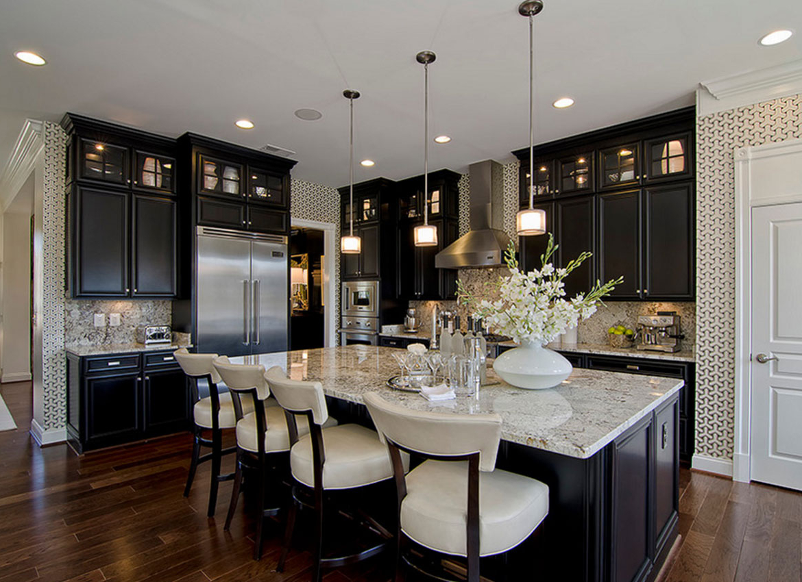 30 Classy Projects With Dark Kitchen Cabinets | Luxury Home Remodeling ... throughout Kitchen Ideas With Black Cabinets