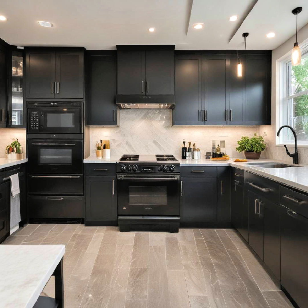 30 Kitchen With Black Appliances To Inspire in Modern Kitchen With Black Appliances