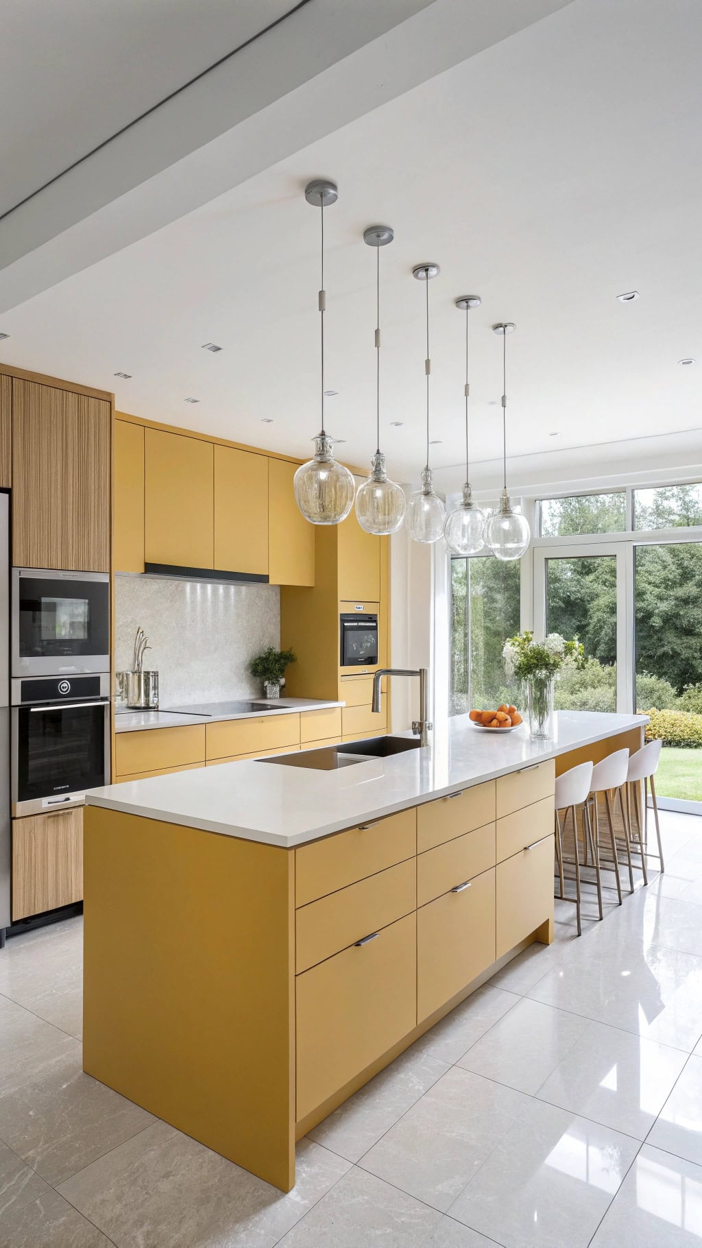 37 Stunning Yellow Kitchen Cabinet Designs For Your Home with Modern Yellow Kitchen Cabinets