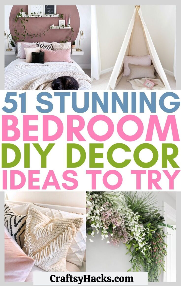 51 Stunning Diy Bedroom Decor Ideas - Craftsy Hacks regarding Easy DIY bedroom organization solutions that actually work