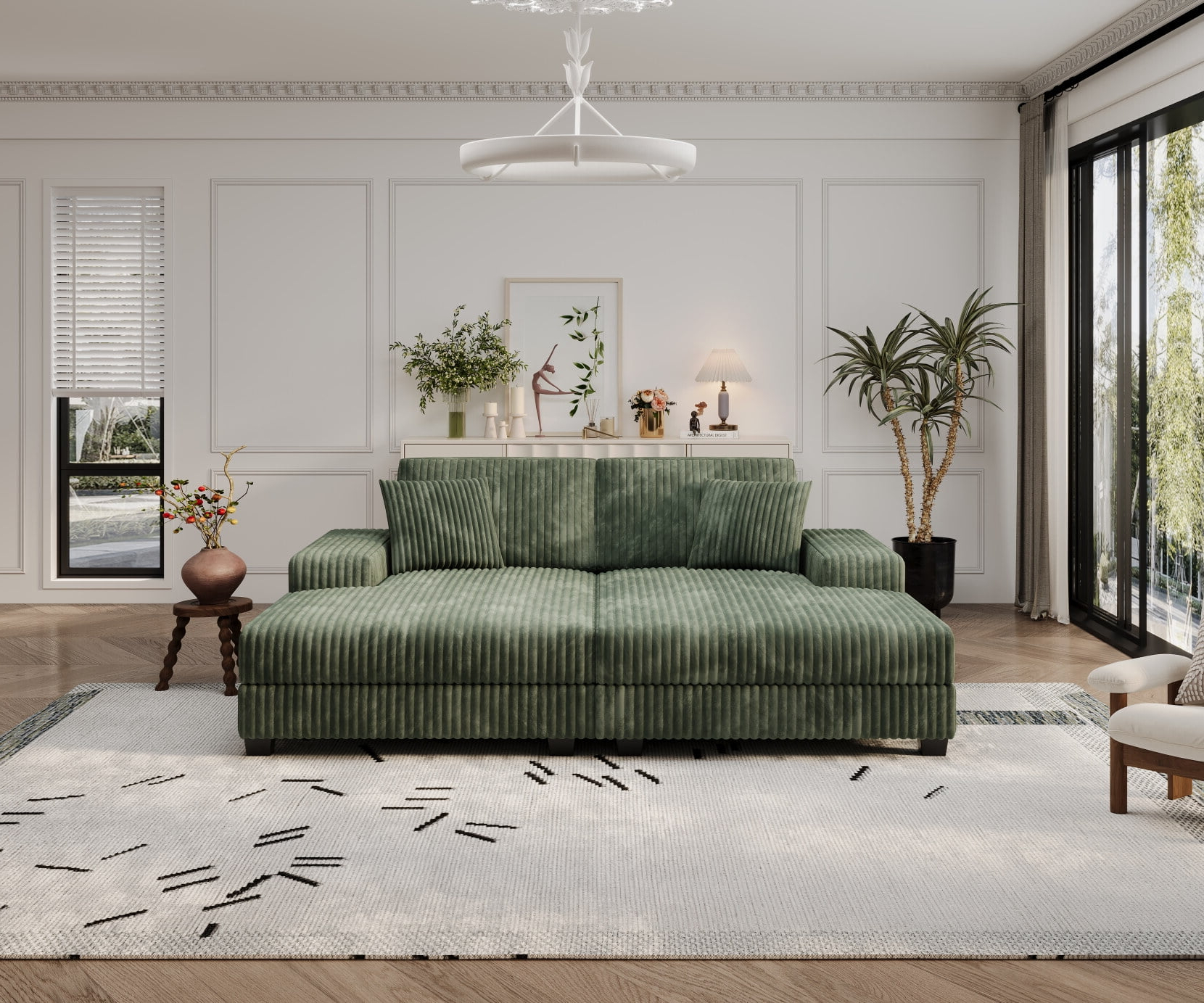 79.5 Inch Convertible Combination Sofa With Side Shelf, Modern ... within The Hidden Benefits of Choosing a Minimalist Sleeper Sofa for Small Spaces