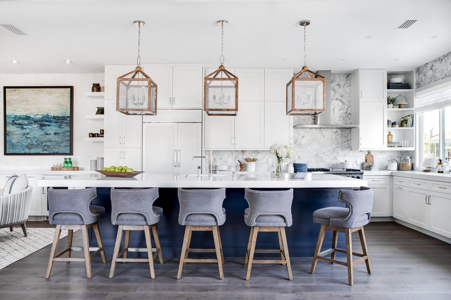 A Glimpse Inside This Beautifully Updated Coastal Style House In Long ... regarding The Evolution of Modern Kitchens in Coastal California Communities