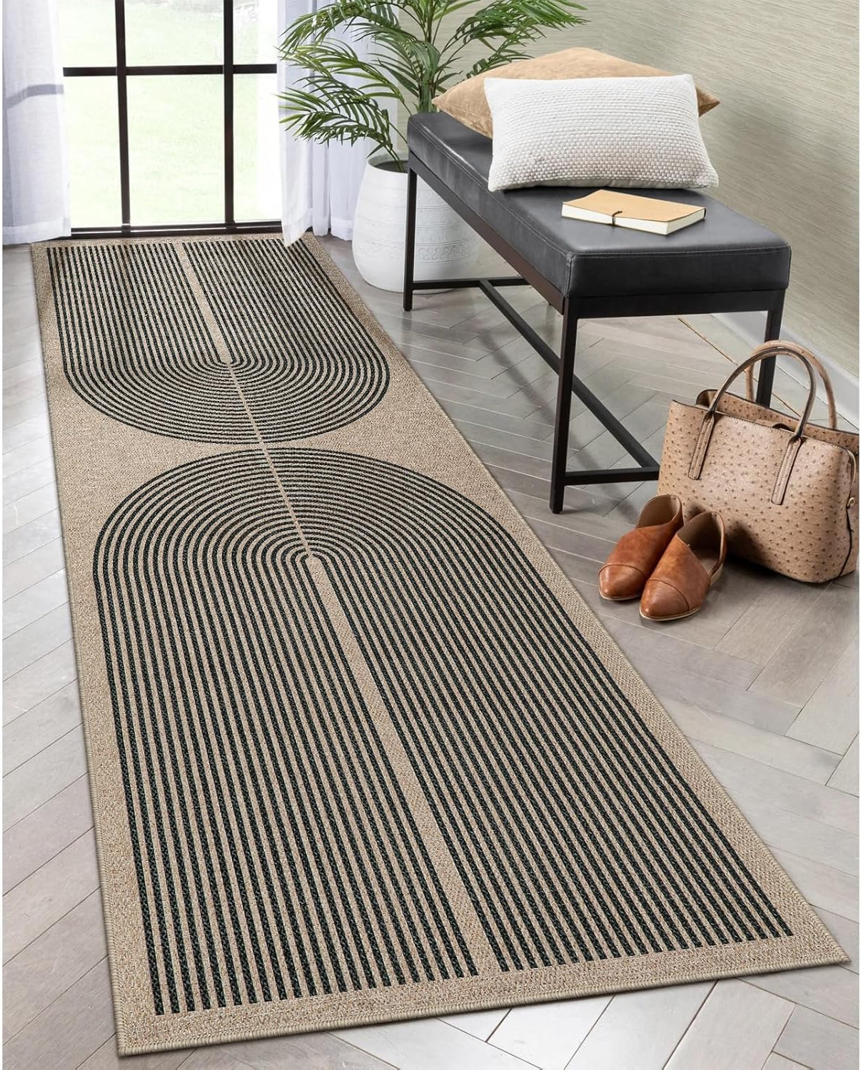Amazon.com: Lahome Modern Rainbow 2X8 Runner Rug, Washable Hallway ... for Designing with Purpose How Modern Kitchen Runner Rugs Transform Daily Life