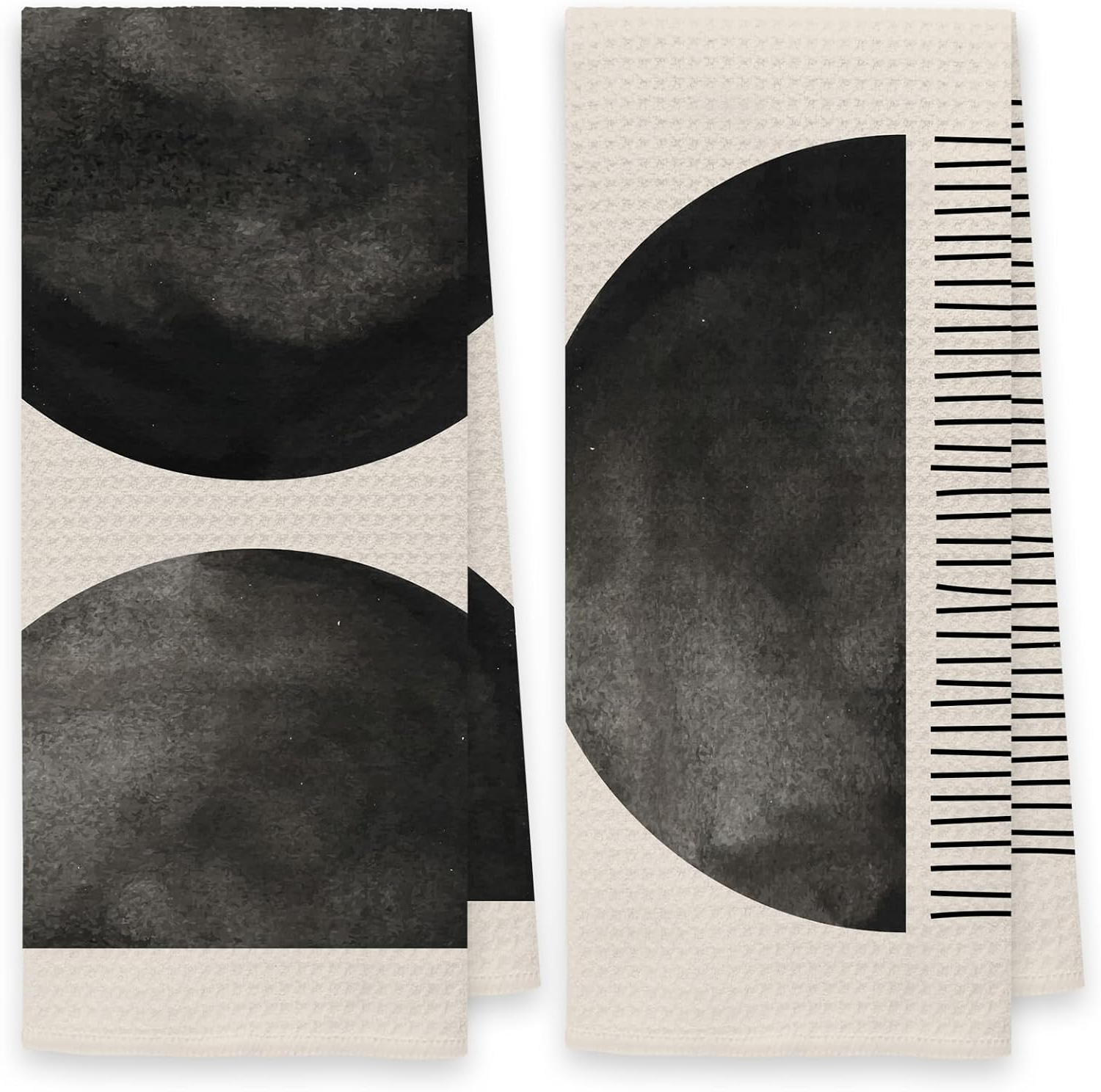 Amazon.com: Voatok Beige And Black Modern Kitchen Towels And Dishcloths ... with regard to From cotton to microfiber understanding modern kitchen textile innovations