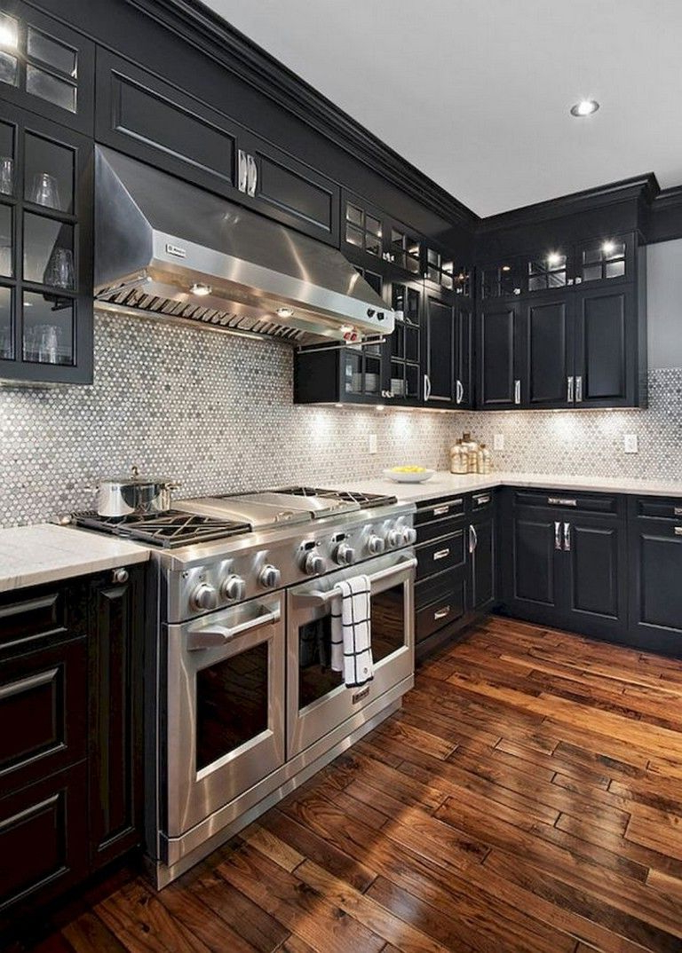 Create A Contemporary Look With Kitchen Black Cabinets - Home Cabinets with regard to Kitchen Ideas With Black Cabinets
