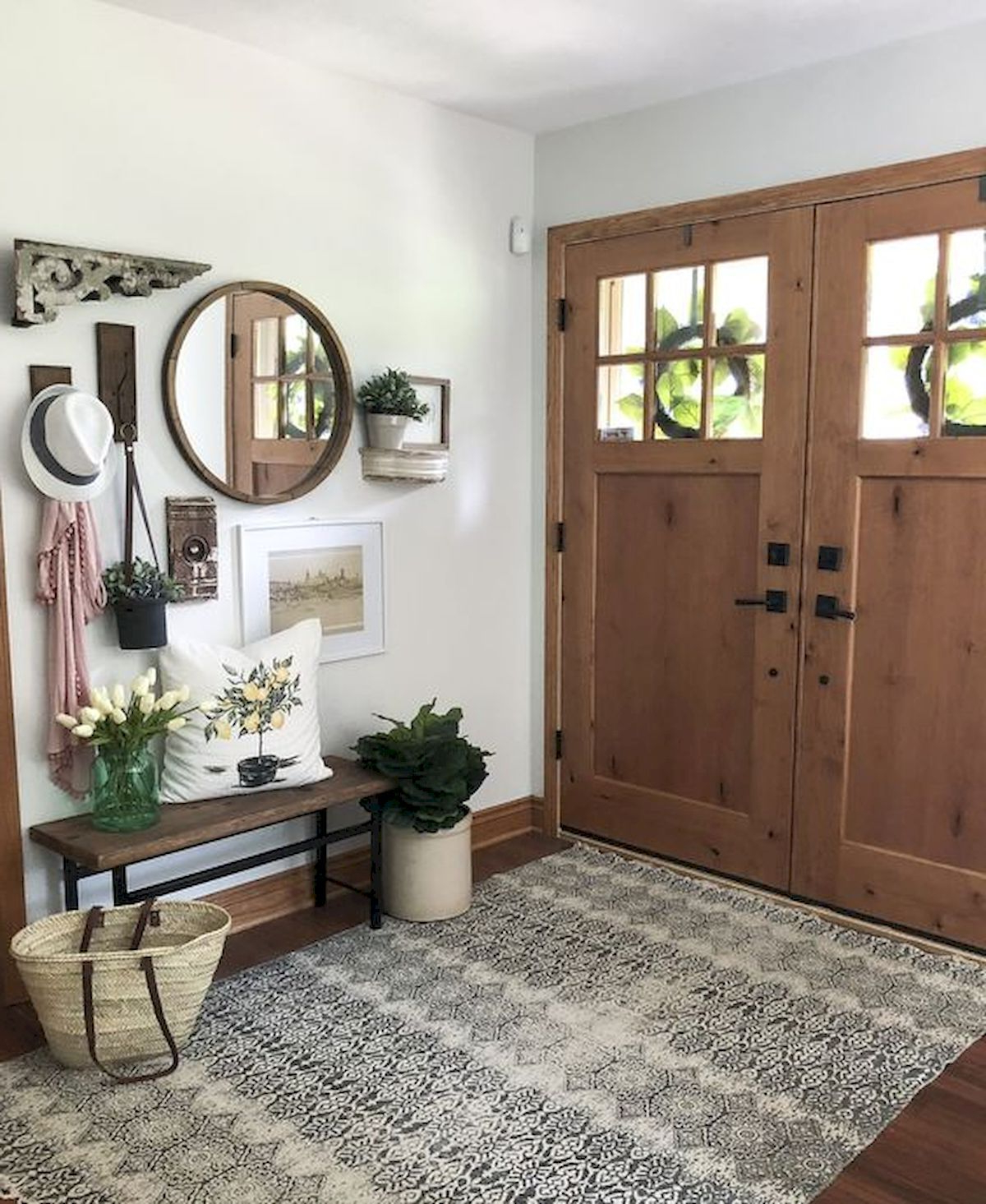 Gorgeous 50 Stunning Farmhouse Entryway Design Ideas Https://Coachdecor ... with Kitchen Entryway Ideas