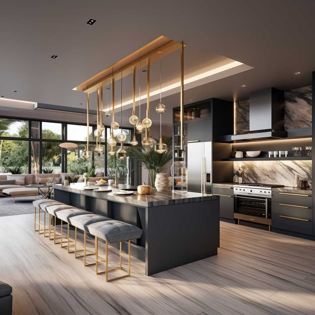 How To Master The Modern Open Kitchen Design In Your Home • Artfasad regarding Creating Seamless Flow in Contemporary Kitchen Open Designs