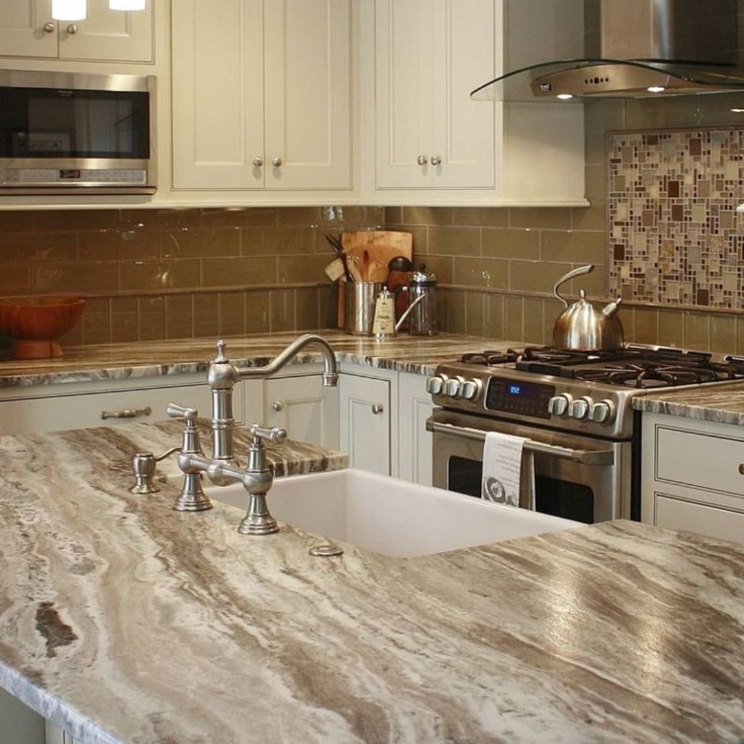 How To Style Fantasy Brown Granite Countertops • Granitepro Remodeling intended for Modern Kitchen With Brown Granite Countertops