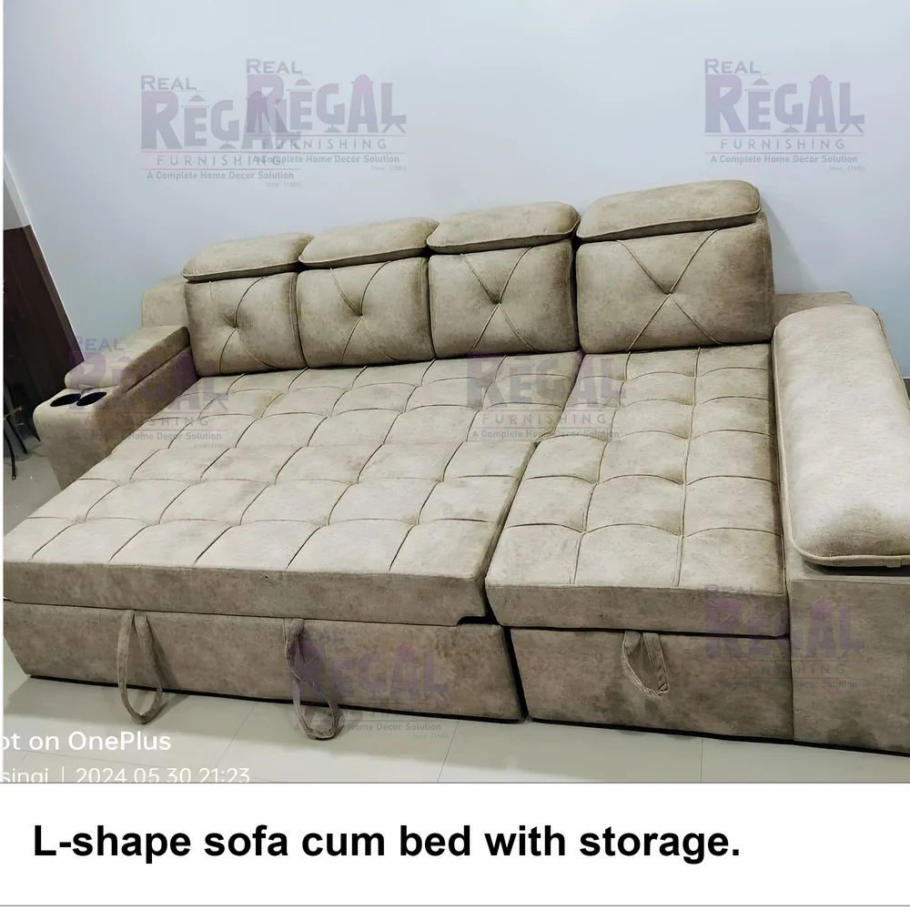 L Shaped Sofa Cum Bed With Storage At ₹ 34999/Set | Vijay Nagar Colony ... within Understanding the price range of sofa beds that double as storage units