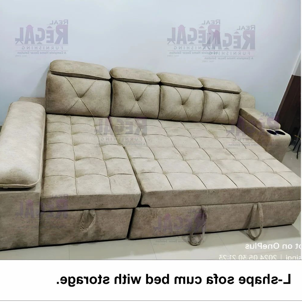 L Shaped Sofa Cum Bed With Storage At ₹ 34999/Set | Vijay Nagar Colony ... within Understanding the price range of sofa beds that double as storage units