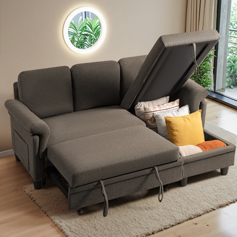 Latitude Run® Versatile Sectional Sofa Couch, Small Sleeper Sofa With ... within How to Choose the Perfect Storage-Integrated Sleeper Sofa for Your Home