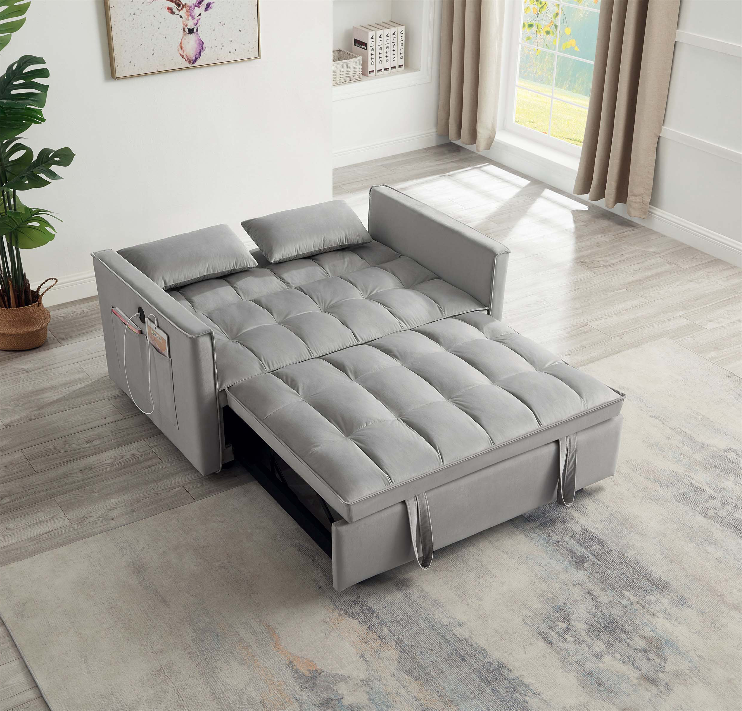 Mercer41 Versatile Pull Out Sofa Bed Sleeper Sofa For Living Room ... with Sleeper Sofa For Daily Use