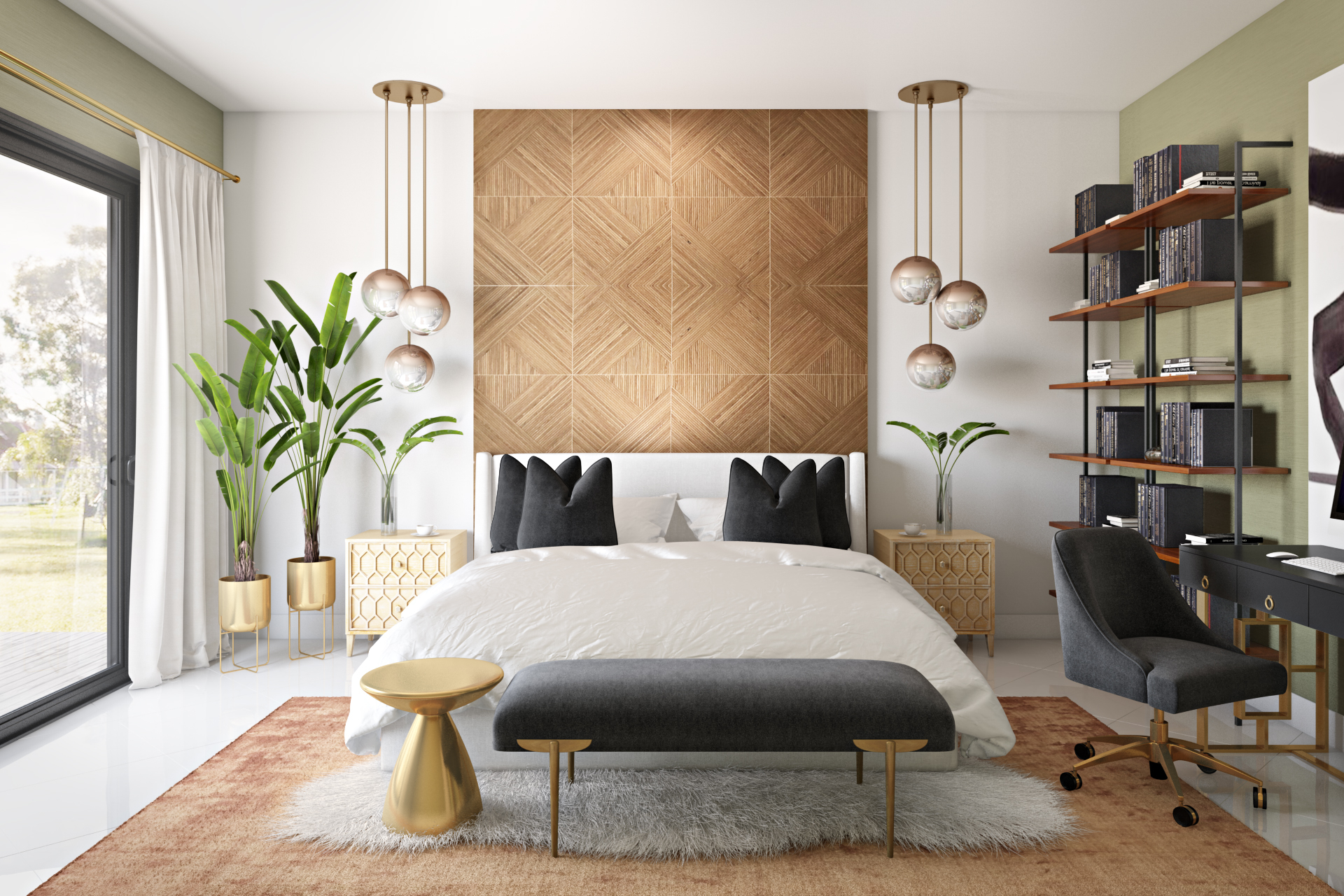 Modern And Glam Bedroom Design Ideas By Julio | Havenly pertaining to Modern bedroom design ideas that actually work for small spaces