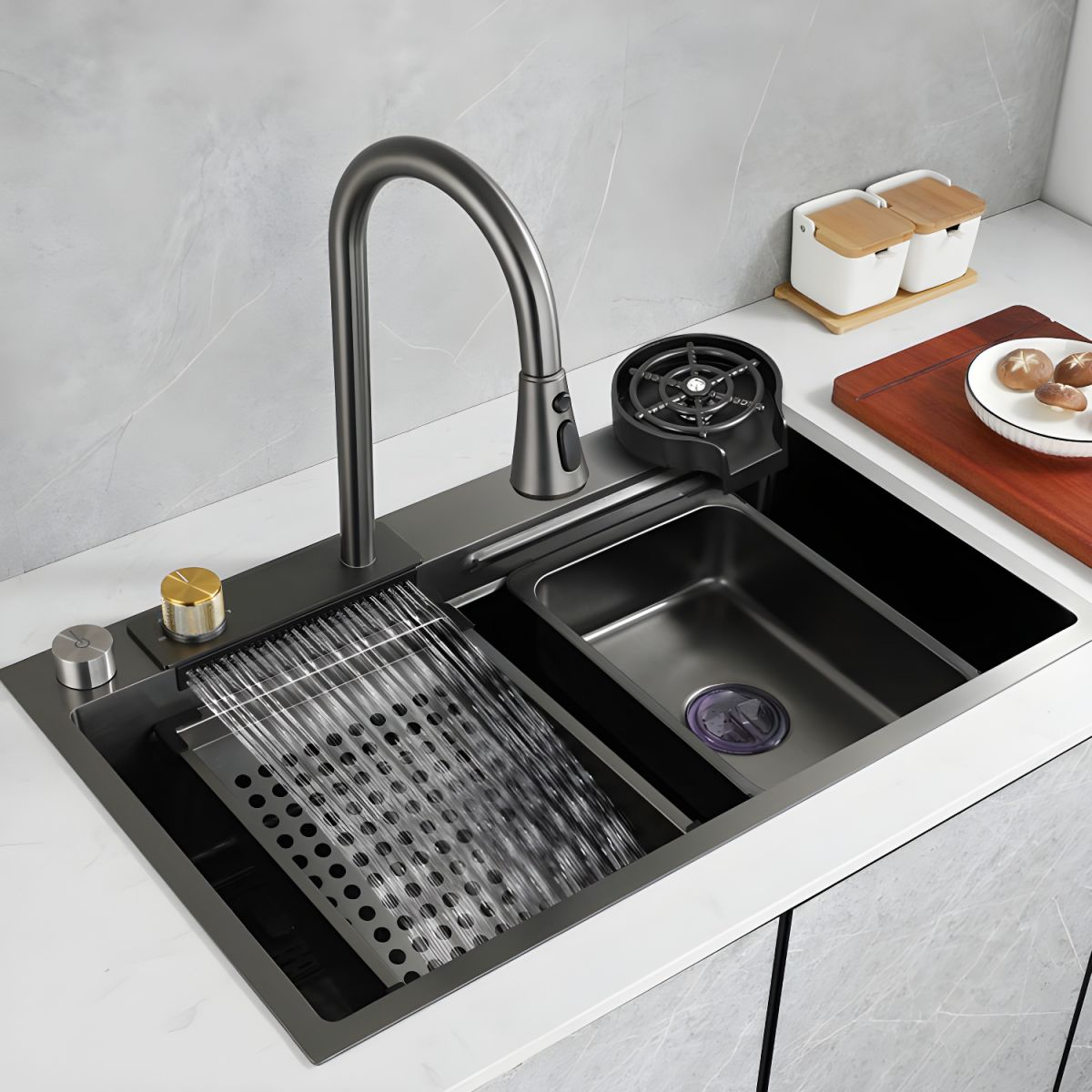 Modern Kitchen Sink Single Basin Kitchen Sink With Soundproofing - Sink ... pertaining to Modern Kitchen Sink