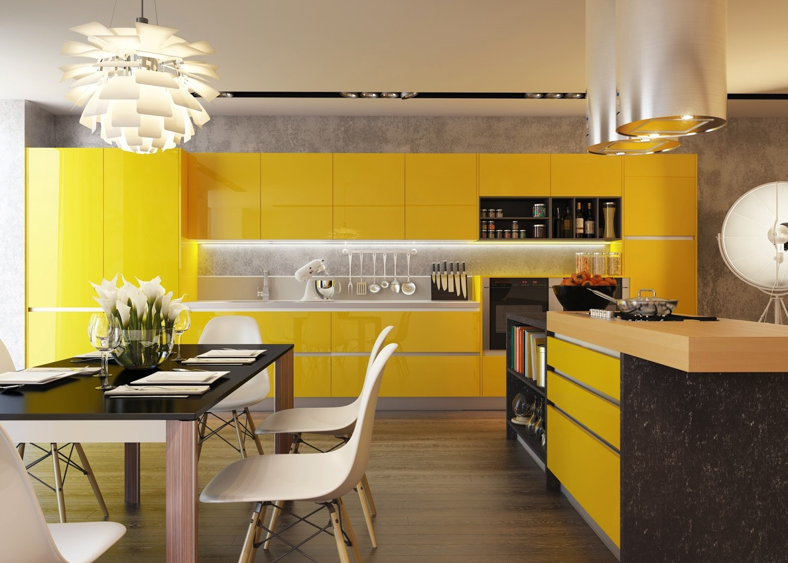 Modern Kitchens With Color And Character in Modern Kitchen Colors