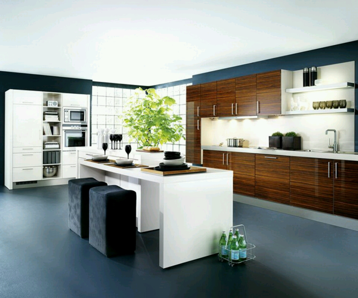 New Home Designs Latest.: Kitchen Cabinets Designs Modern Homes. inside Modern Kitchen Furniture Ideas