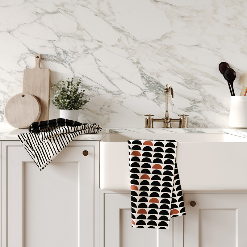 No. 918 Millennial Silas Modern Kitchen Towel Set &amp;amp; Reviews | Wayfair for From cotton to microfiber understanding modern kitchen textile innovations