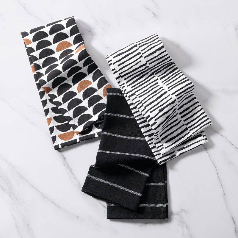 No. 918 Millennial Silas Modern Kitchen Towel Set &amp;amp; Reviews | Wayfair throughout Modern Kitchen Towels