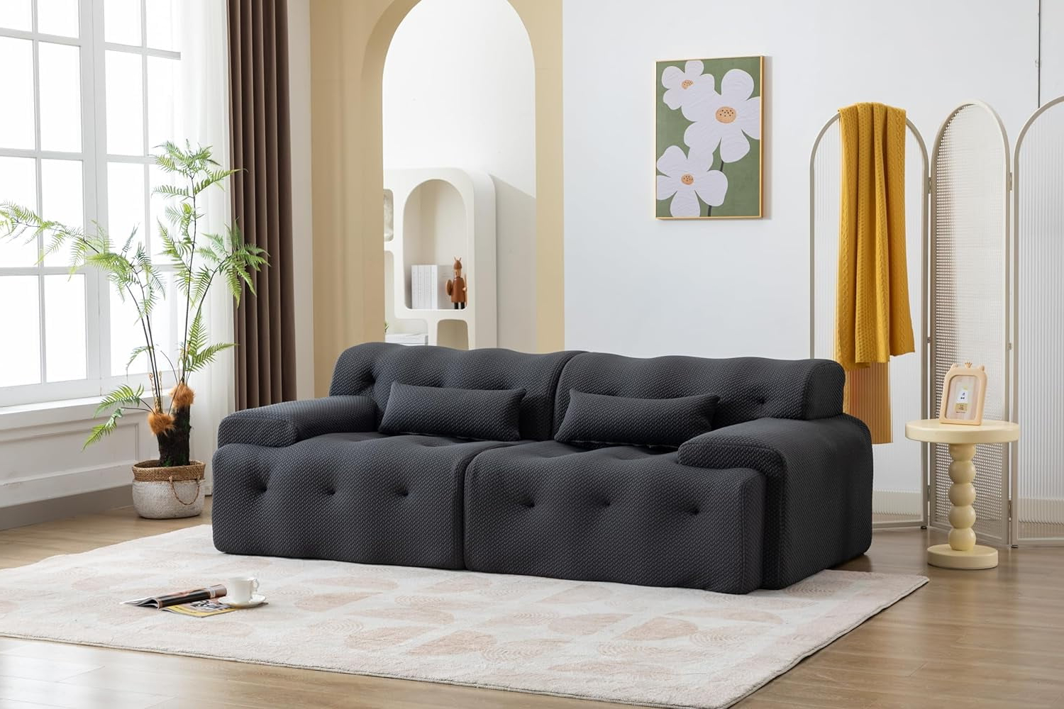Oversized Couches And Sofas, 90&amp;quot; Modern Minimalist Style Couch ... with How to Select the Perfect Sleeper Sofa Without Compromising Style