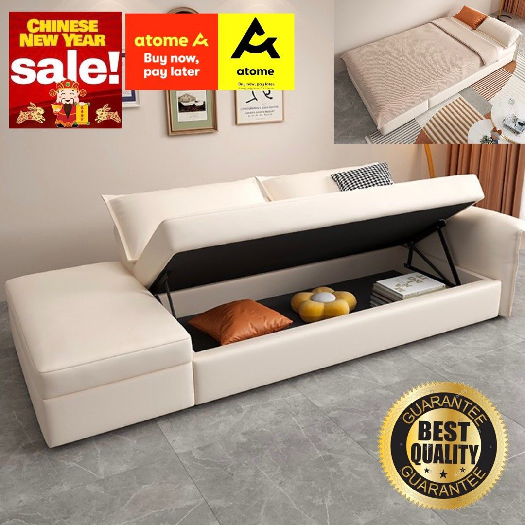 Smart storage integration in modern sofa bed designs