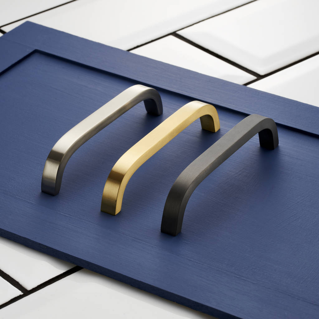 Solid Brass Modern Long Kitchen Bar Door Handles By Pushka Home ... inside Modern Kitchen Door Handles