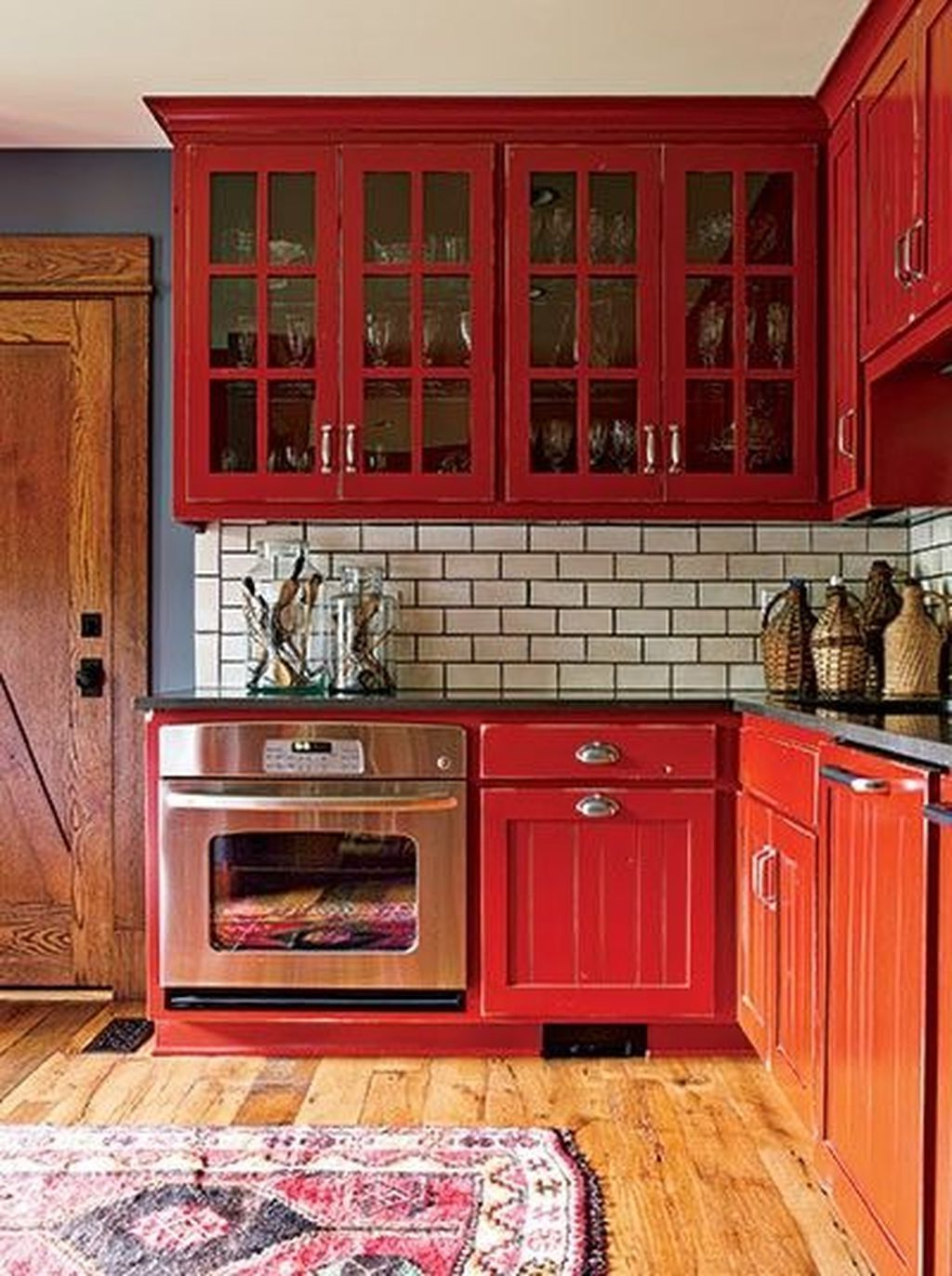 The Alluring Charm Of Red Kitchen Cabinets - Home Cabinets regarding Kitchen Ideas Red
