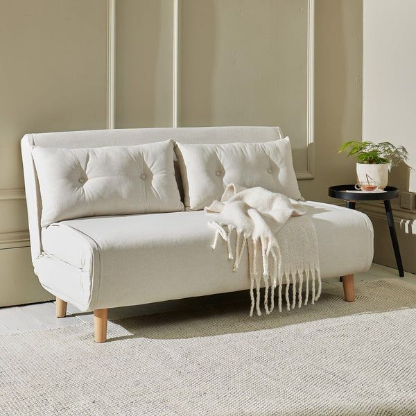 Una 2 Seater Double Sofa Bed - Oatmeal Linen | Sofa Bed Guest Room ... with regard to The hidden secrets to sleeping well on a compact double sofa bed
