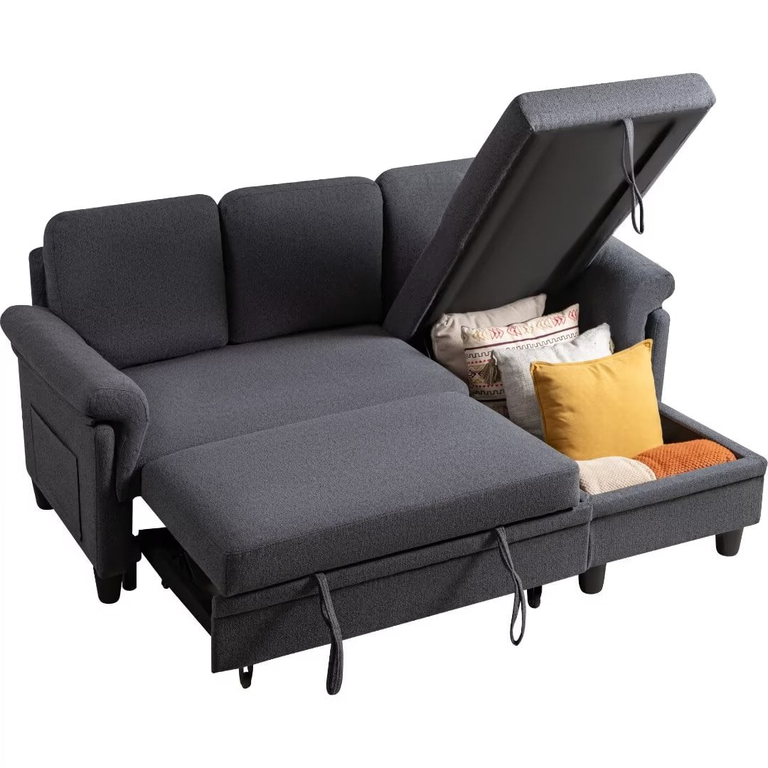 Vineego Versatile Sectional Sofa Couch, Small Sleeper Sofa With Storage ... regarding Ultimate guide to cozy corner sleeping areas