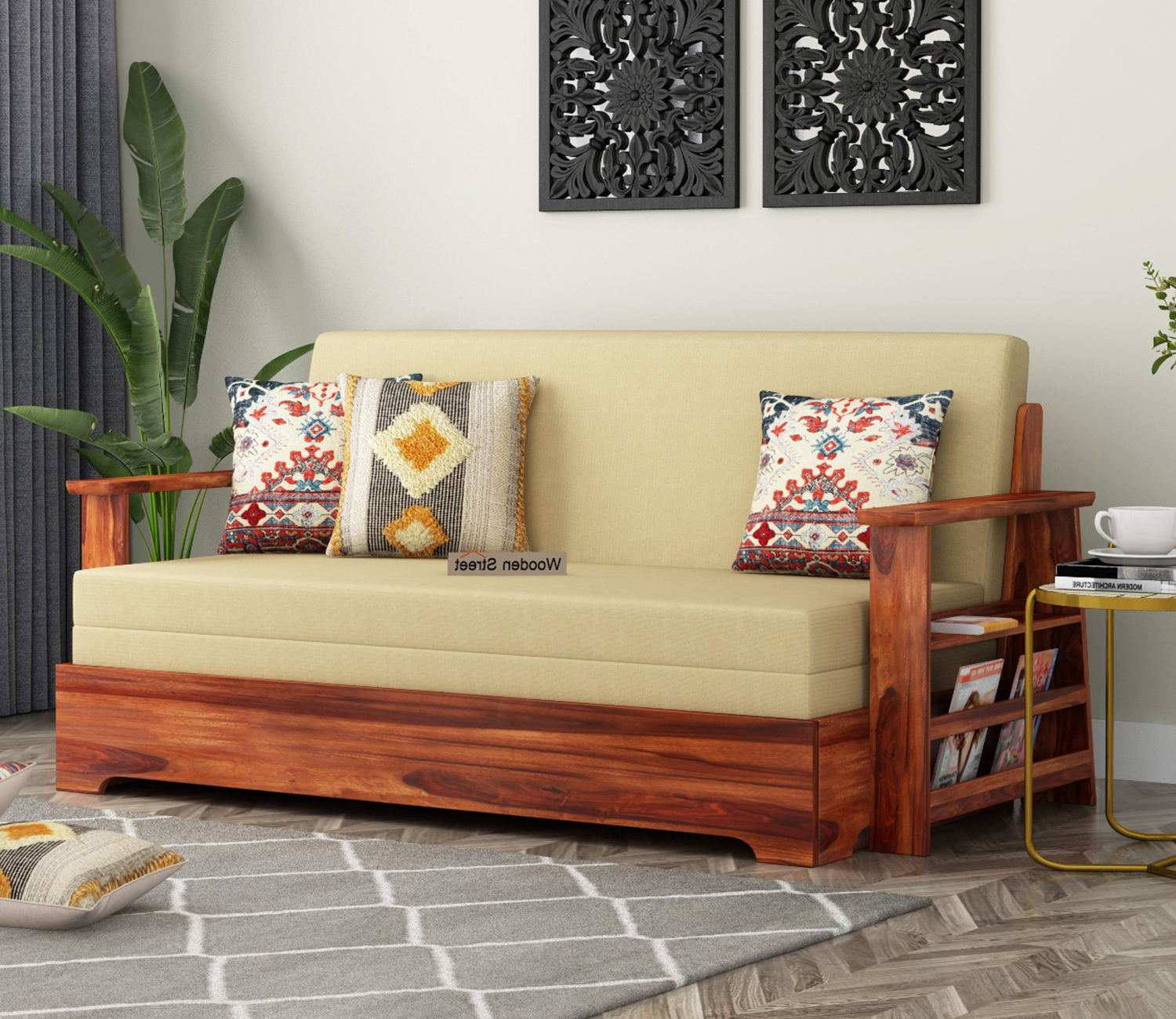Wood Sofa Bed Designs | Baci Living Room regarding Wooden Sofa Bed Design Ideas